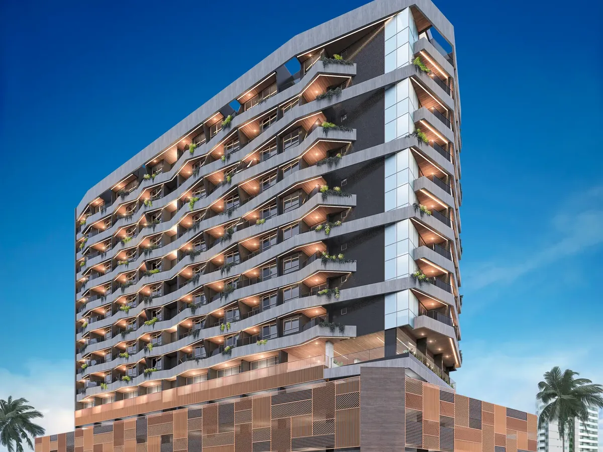 Fachada do Altimus Beira-Mar, empreendimento da Conenge Engenharia em Cruz das Almas, Maceió