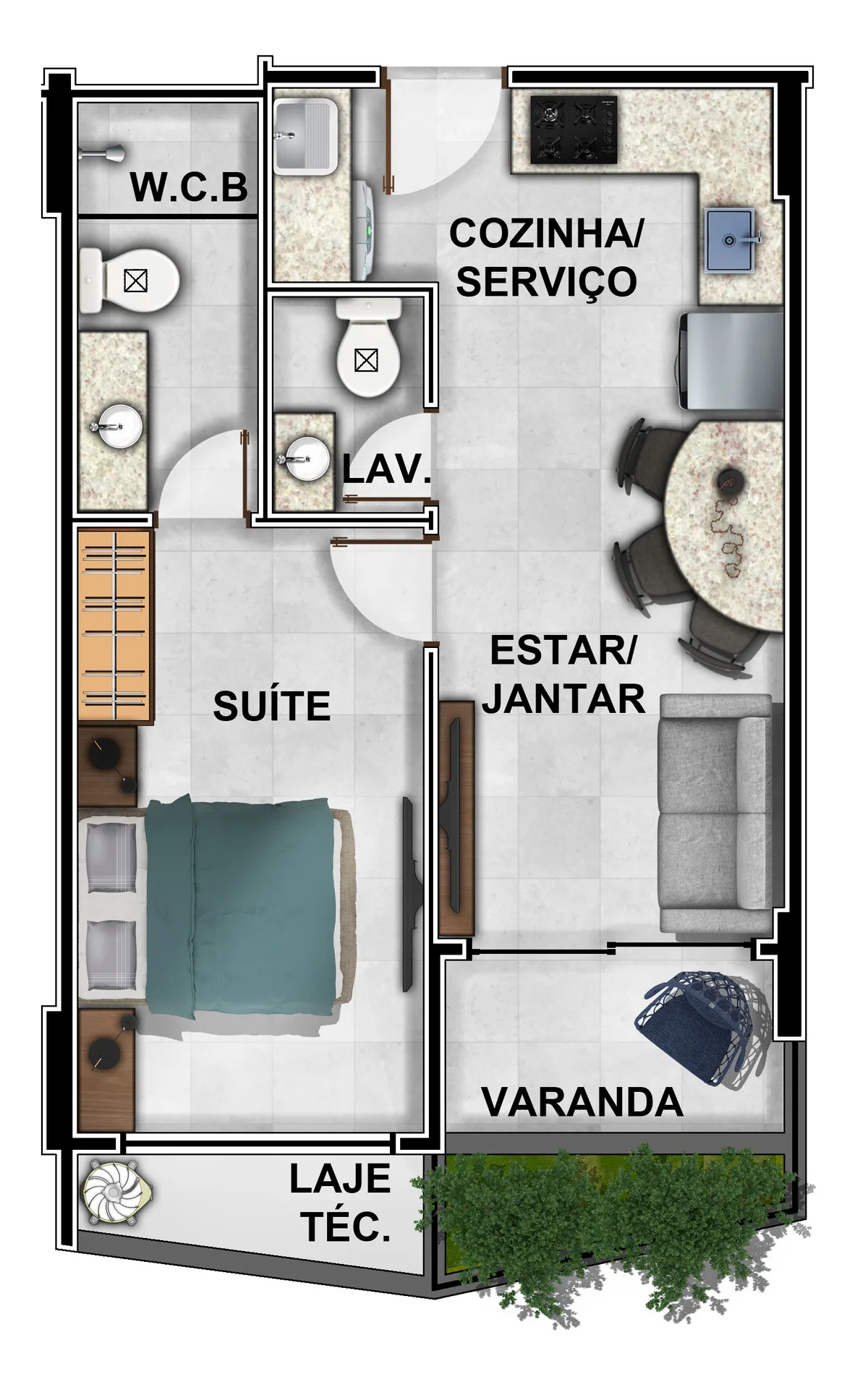 Terminações 12 a 19 — 38 a 49 m²