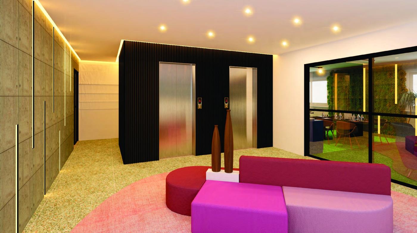 Lounge de acesso ao lazer do Lounge Residence