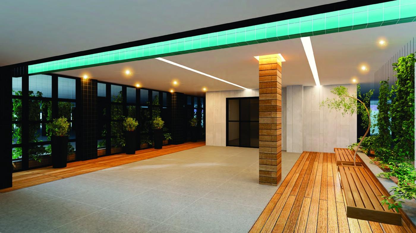 Fachada e guarita do Lounge Residence em Cruz das Almas