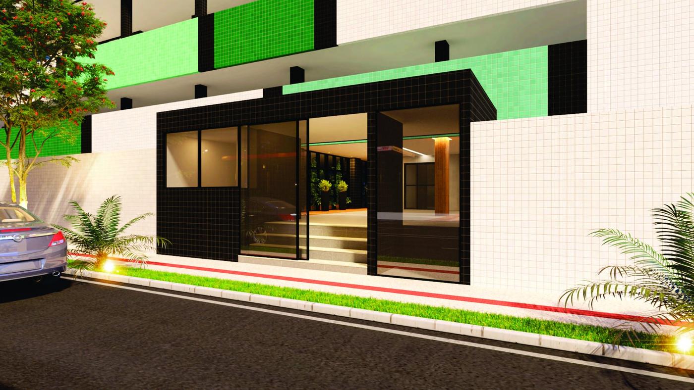 Fachada e guarita do Lounge Residence em Cruz das Almas