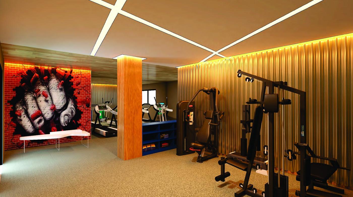 Espaço fitness do Lounge Residence