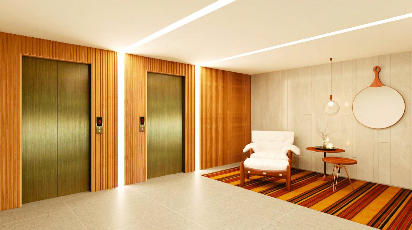 Lounge da recepção do Lounge Residence