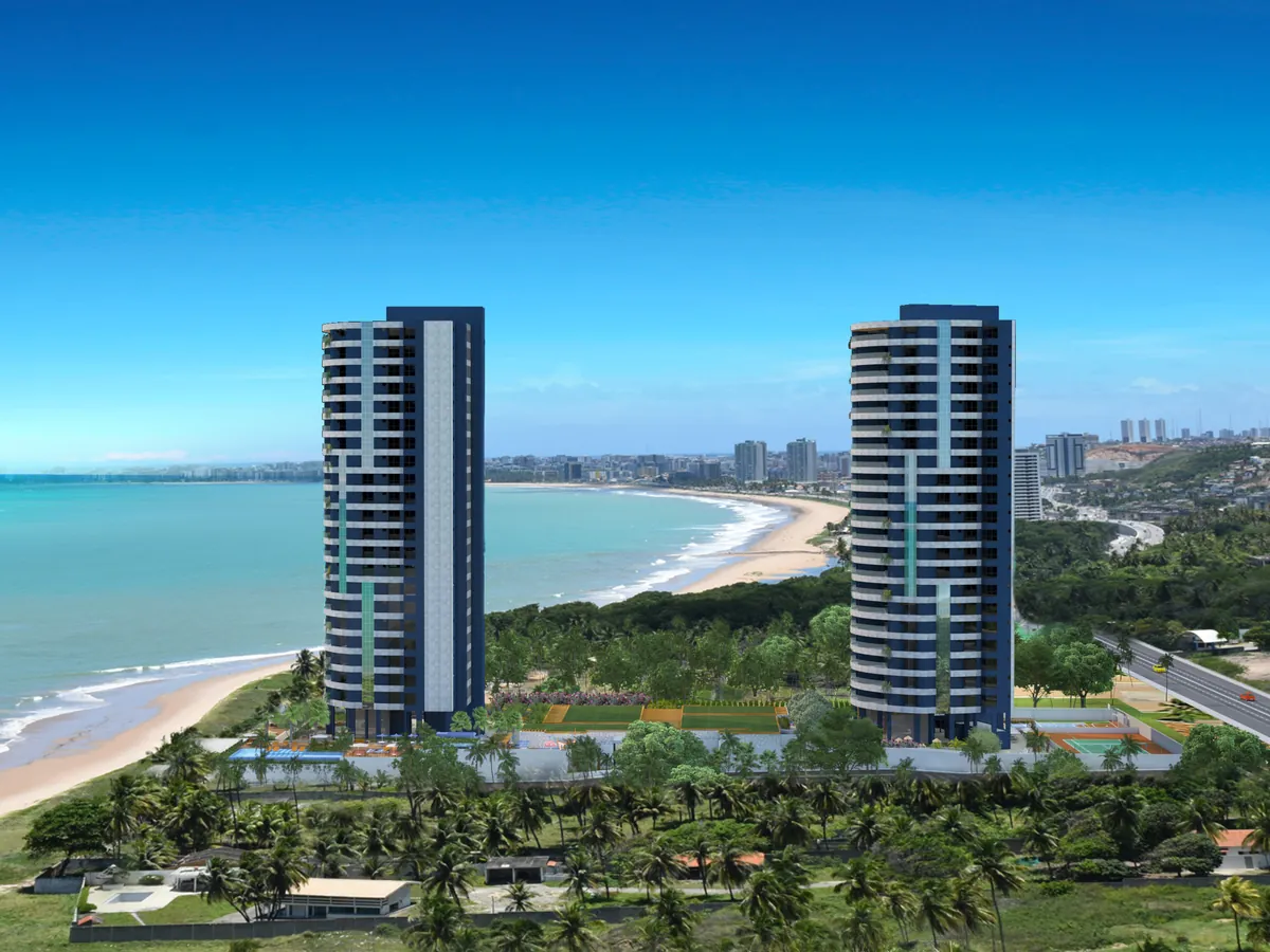 Torres do Maison Plage frente mar em Guaxuma