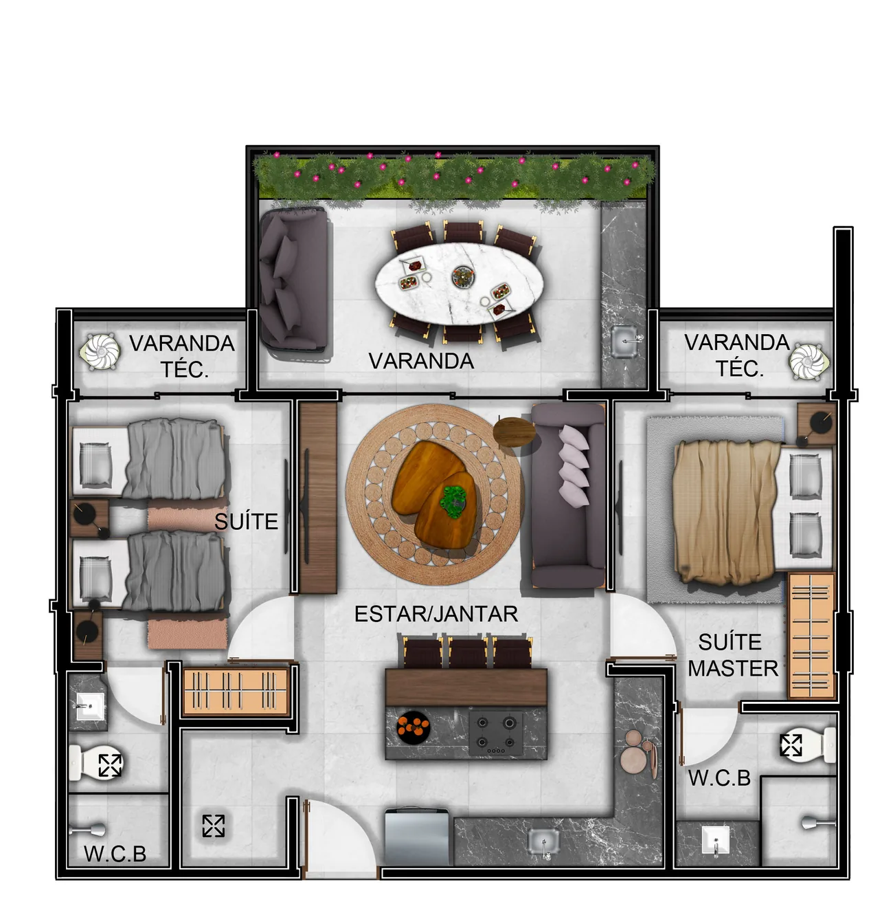 Gunga — terminações 08 a 14, cerca de 80 m²